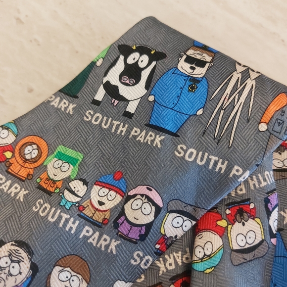 RM Style South Park Cartoon Character Novelty Print Fashion Tie Mens Workwear - Picture 4 of 11